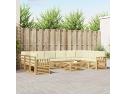 Vidaxl Conjunto De Sofás Para Exterior 8 Unid. Branco E Creme