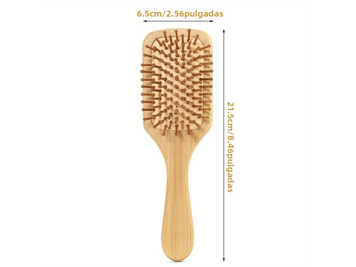 (estilo 3) Pente De Cabelo Ecológico De Bambu, Pente De Cabelo Antiestático De Madeira Natural