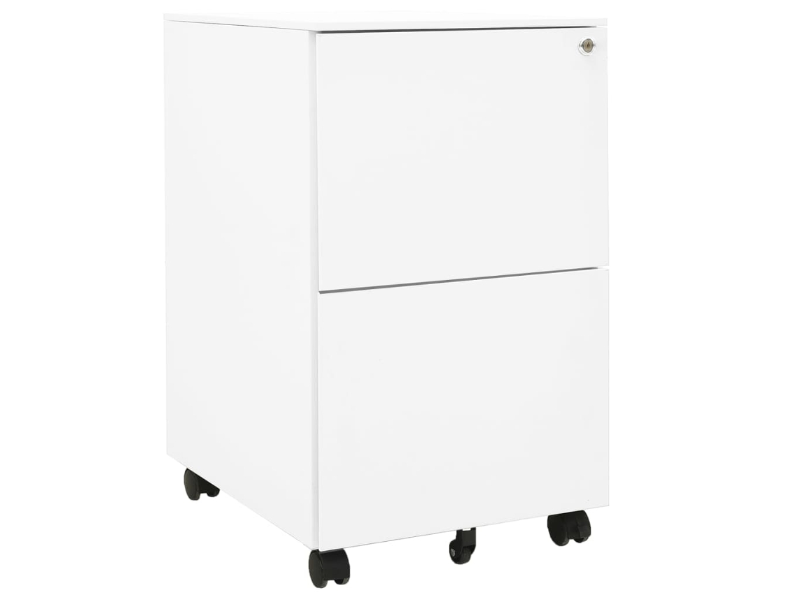 Vidaxl Arquivador Móvel Aço 39x45x67 Cm Branco