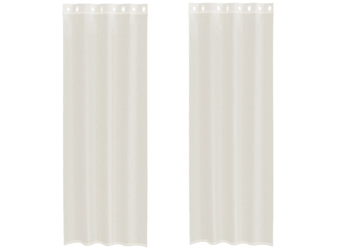 Voile Curtain, Voile Curtains Vidaxl Creme Tecido (140 X 300 Cm)
