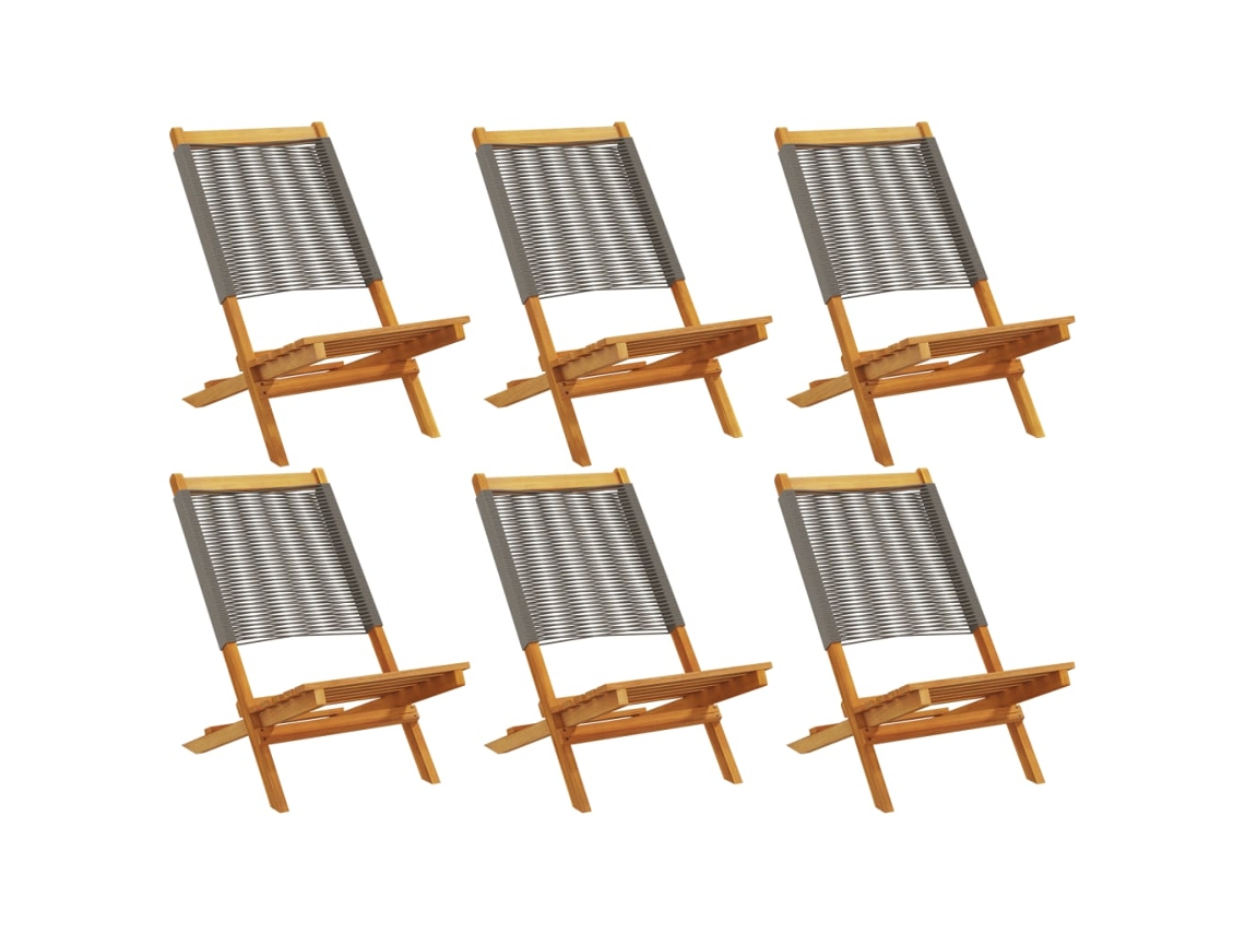 Folding Chair, Folding Chairs Vidaxl Cinzeto Madeira (n/a)