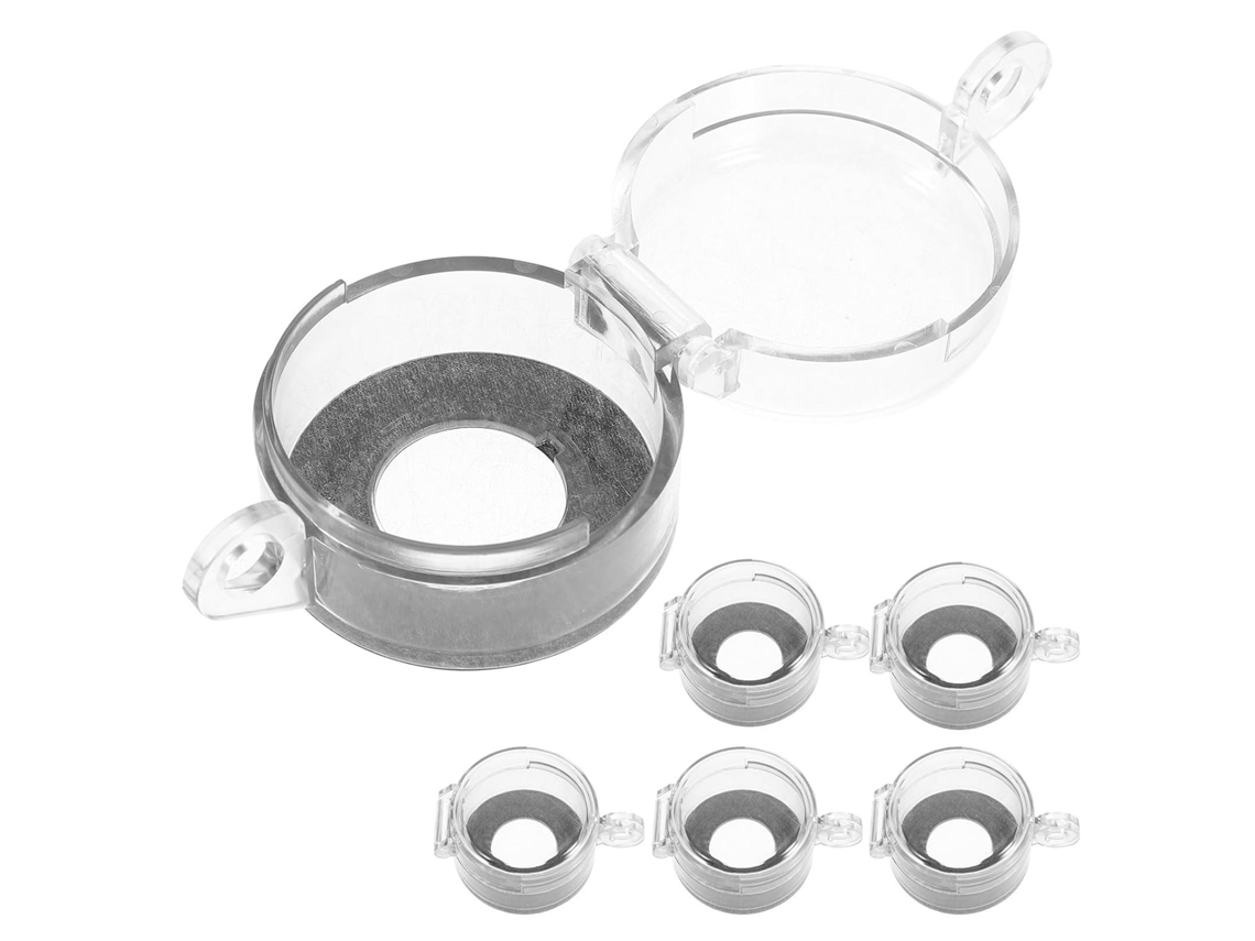 Protetores de botão transparentes em PC, com carcaça padrão e resistente ao desgaste, pacote com 1 unidade.