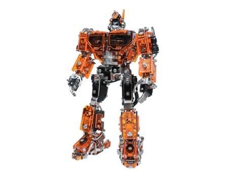 1265 peças de robô Pioneer de metal com iluminação, modelo 3D para montagem, presente criativo para homens, laranja, Viewleaf