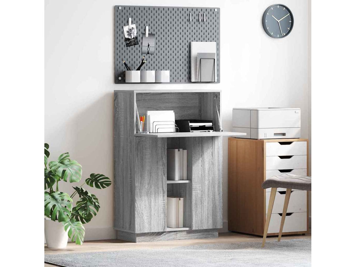 Vidaxl Mesa Cinza Sonoma Derivados De Madeira 71.5 X 31.5 X 106.5 Cm