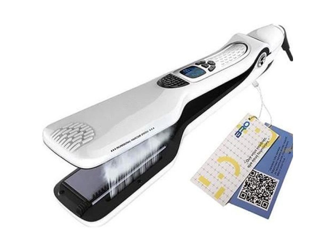 Alisador A Vapor Profissional -bro - Placas De Dupla Tecnologia - Alisamento De Longa Duração-branco