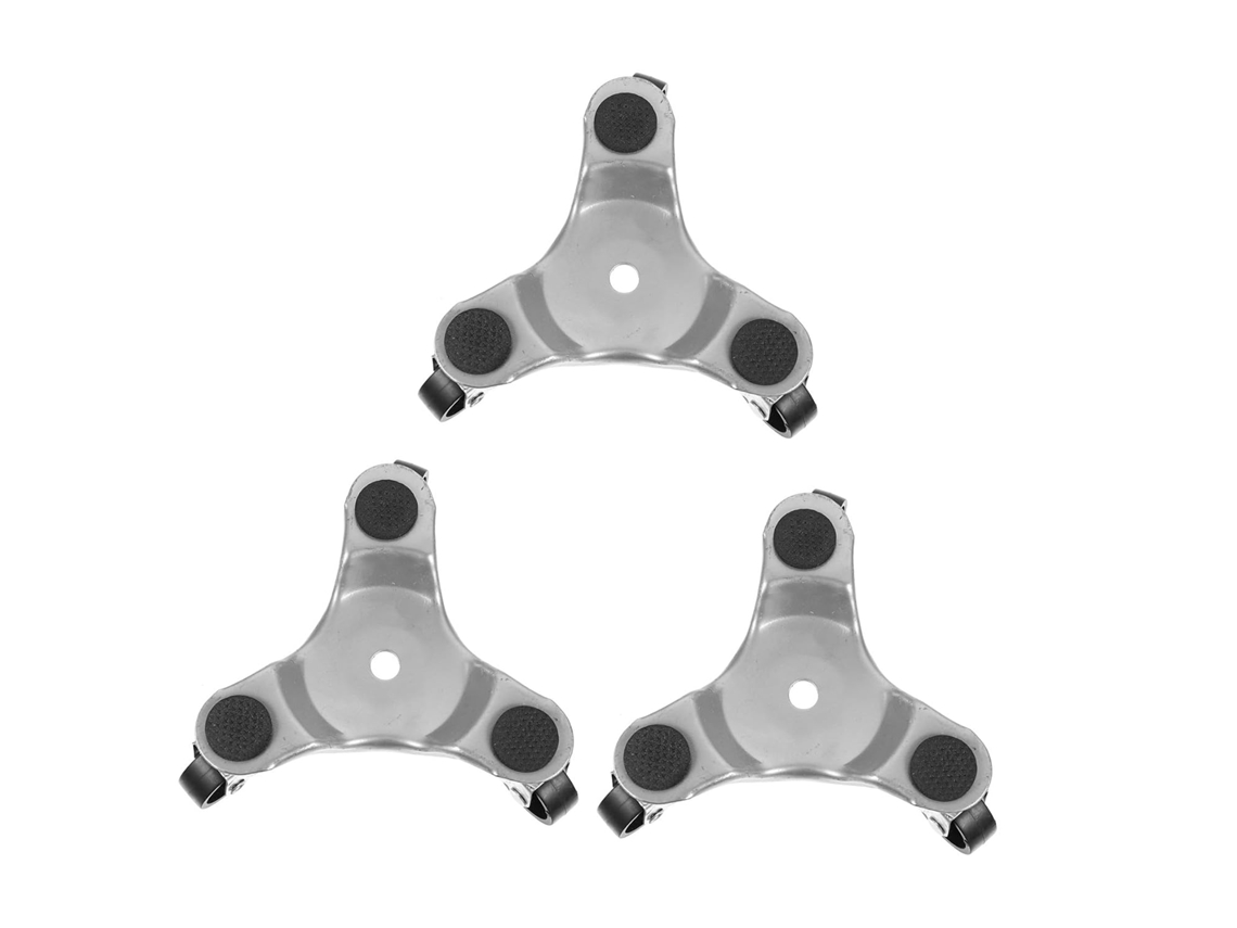 Elevadores De Cama Ajustáveis Ultechnovo 1a 3, 7cm, Suportes Para Móveis Em Abs Preto E Aço, Para Pés De Cama E Móveis