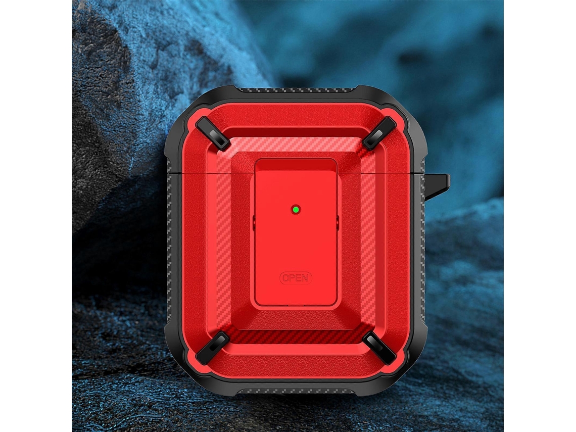 Capa Protetora Para Fones De Ouvido Com Textura De Diamante, Com Interruptor E Gancho Para Airpods 1/2