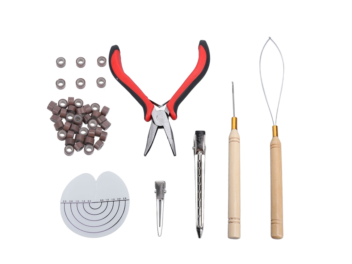 Kit De Ferramentas Para Extensões De Cabelo Fixação E Espaçamento