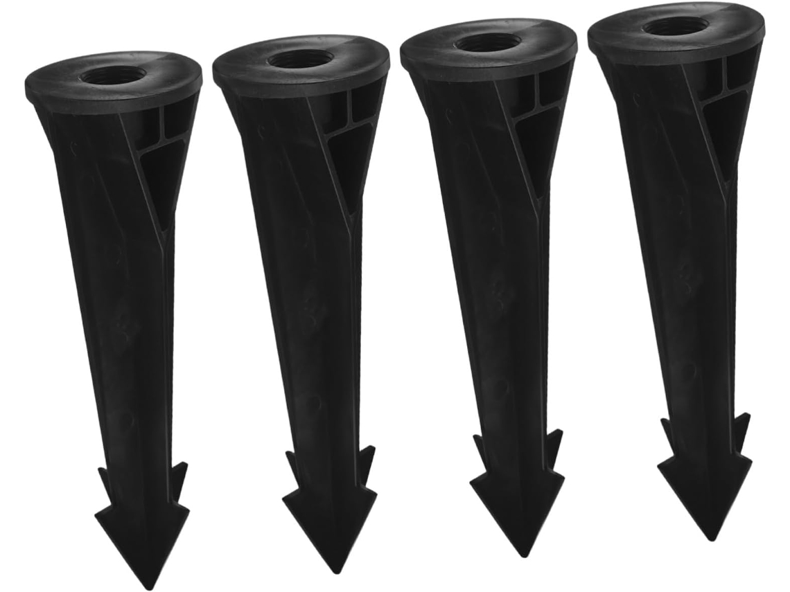 Conjunto De 4 Estacas Rosqueadas Para Iluminação De Jardim, Estacas Resistentes Para Fixação No Solo De Refletores E Lâmpadas
