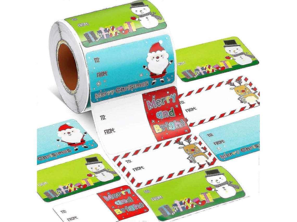 Etiquetas De Natal Wabjtam, Etiquetas Autoadesivas Para Presentes De Natal Hengjian