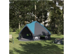 Vidaxl Tenda Teepee Para 6 Pessoas 6 Pessoa Azul E Cinza