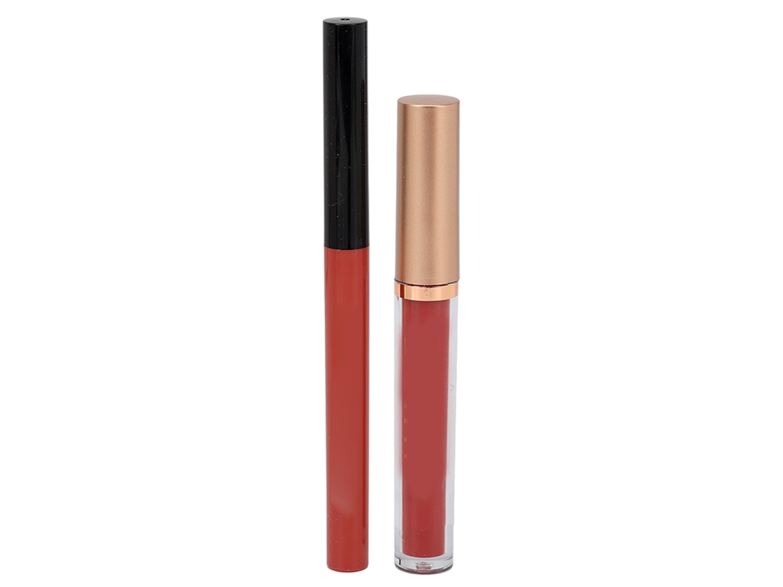 Set De Lápiz Labial E Lápiz Labial Mate Líquido Impermeável De Longa Duração Para Maquiagem