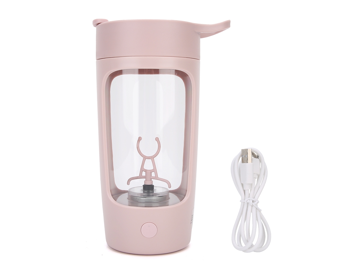 Liquidificador portátil recarregável USB Slowmoose 650ml, copo e acessórios de cozinha, rosa