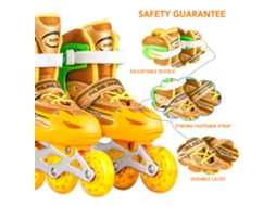 Patins em Linha Ajustáveis com Rodas Luminosas | S/MARCA
