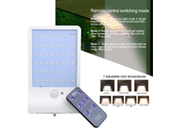 Luz solar com sensor de movimento PIR Slowmoose de 48 LEDs e controle remoto de 3 modos