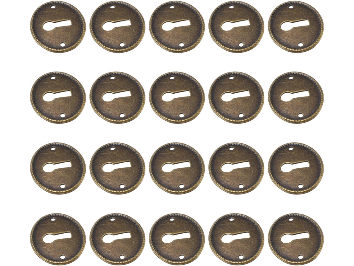 Placas De Cobertura Para Fechadura Magiclulu Com Fácil Instalação, Estilo Vintage, Em Ferro, Formato Oval, 20 Peças