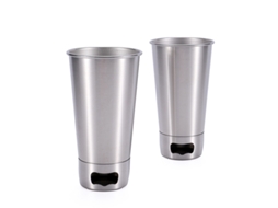 Conjunto de 2 Canecas de Cerveja Abertas, Aço Inoxidável Espesso, Café para Bebidas Frias, 500 Ml AQUAFORGE