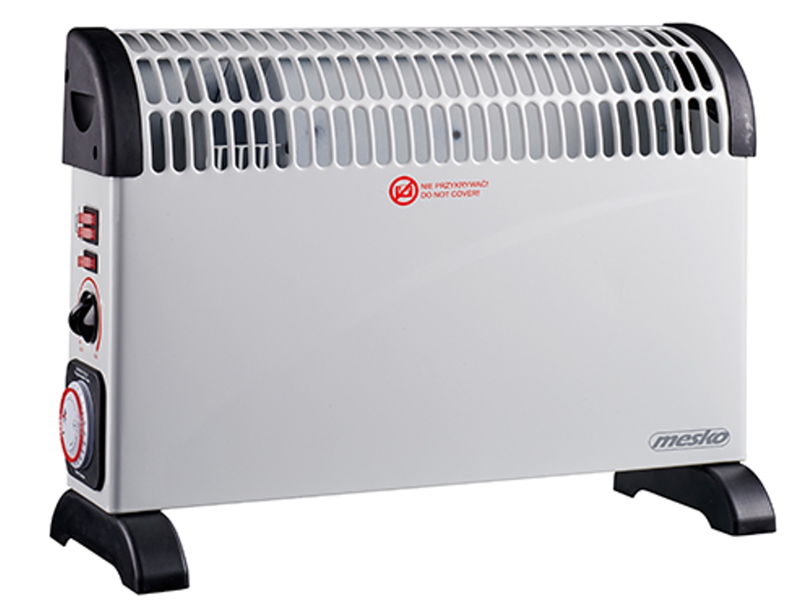 Aquecedor Convector MESKO Ms 7741W 2000W Branco Temporizador Função Turbo