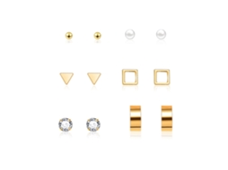 Colar De Casal 2pcs Pingente 3 Anéis Aço Inoxidável Colares De Amor Preto Dourado