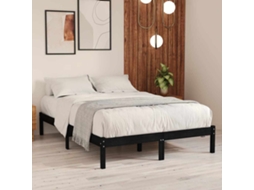 Vidaxl Estrutura De Cama 200x200 Cm Madeira De Pinho Maciça Preto
