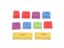 10 teclas PBT coloridas, duráveis, sublimadas, para teclado mecânico, antifadiga