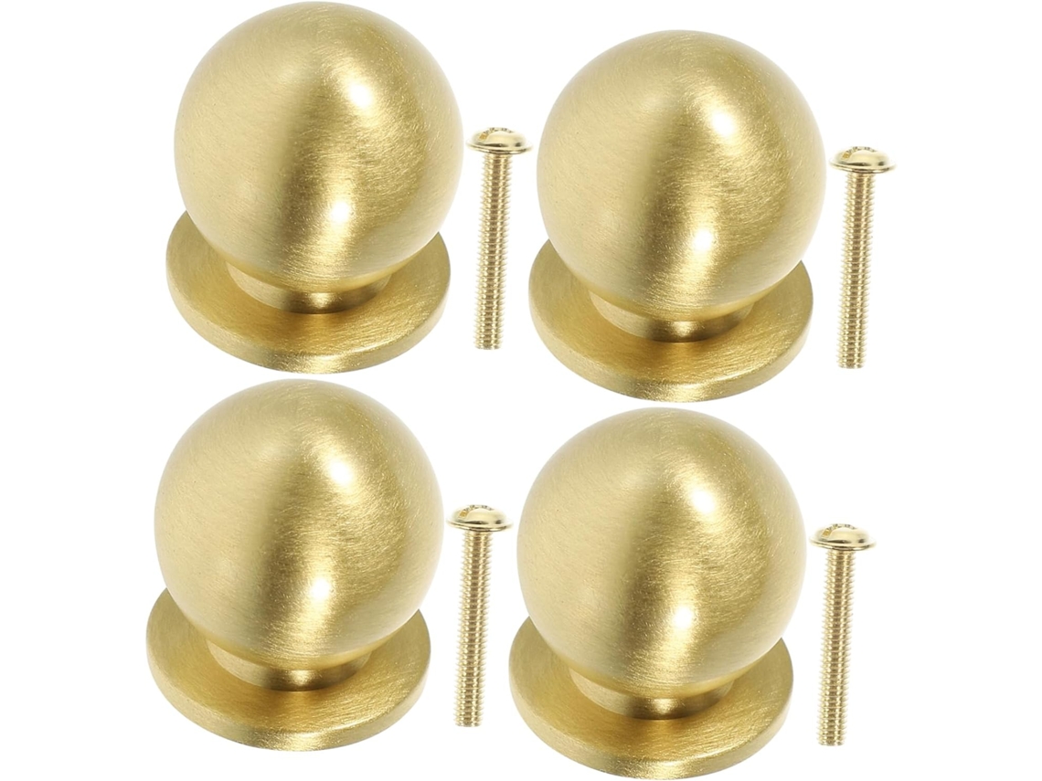 Artibetter Conjunto De 4-puxadores Para Gavetas Cômoda, Puxadores De Latão Para Armários Com Pegada Confortável, Fácil