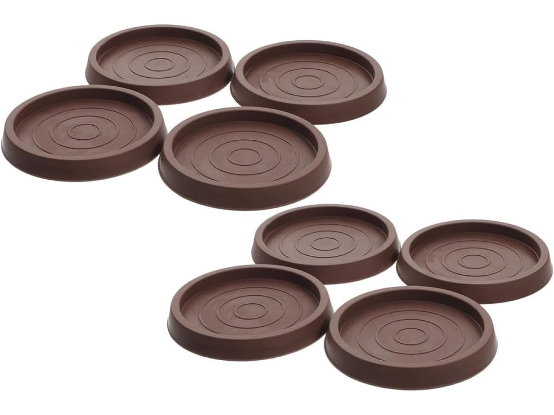 Conjunto De 8 Porta-copos Redondos De Borracha De 3,5 Cm Para Móveis.
