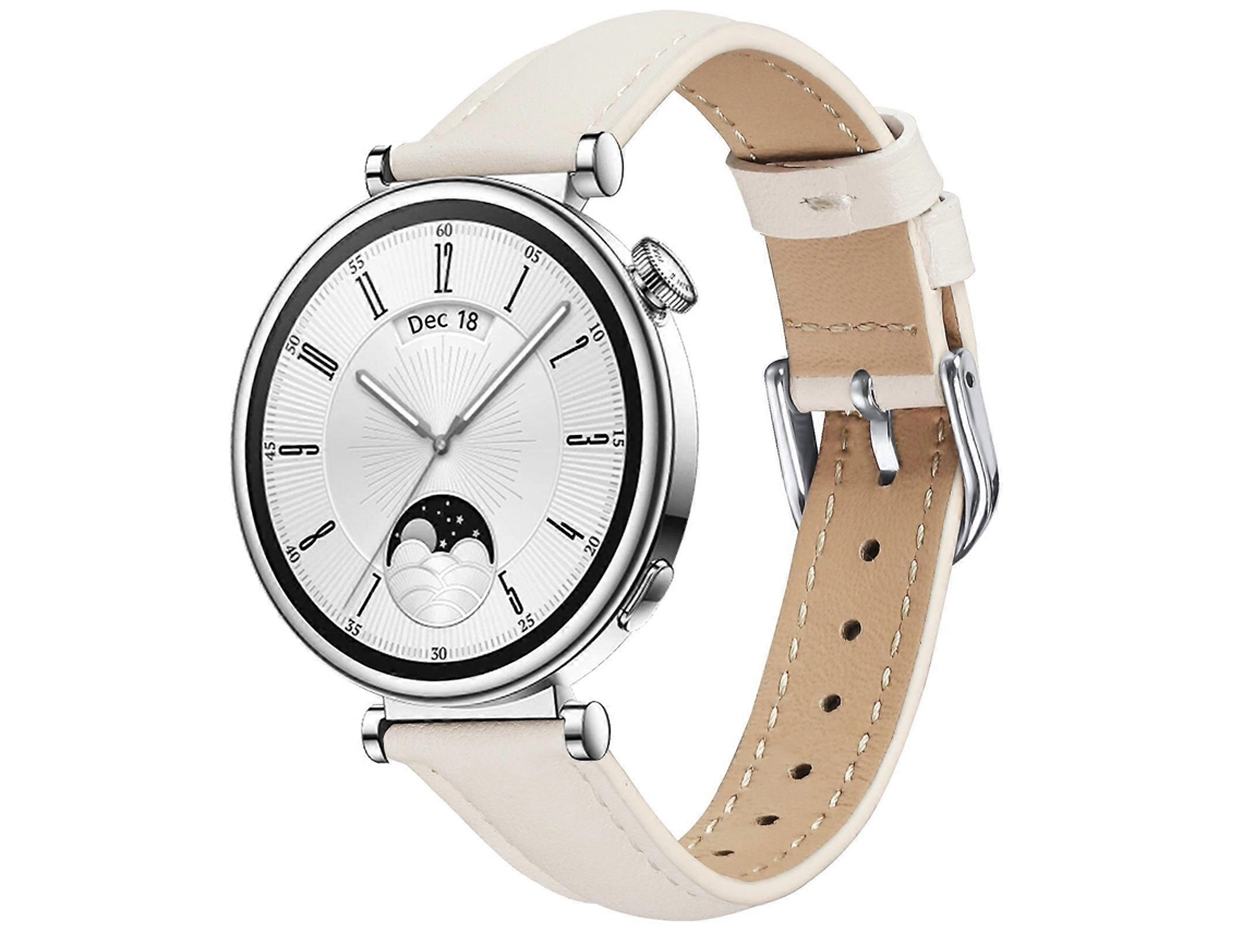 Pulseira De Couro Fina Para Relógio, 18 Mm