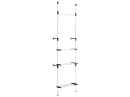 Telescopic Wardrobe System, Telescopic Wardrobe Systems Vidaxl Prateado Alumínio