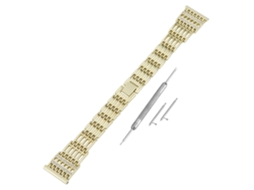 Pulseira Oca de Aço Inoxidável LAXISCREED para Fitbit Versa com Strass