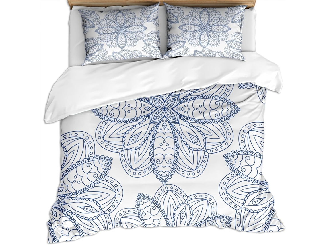 Capa de Edredom com 2 Fronhas 65x65cm em Microfibra Fronha 200x200cm,
