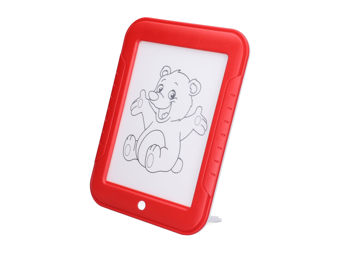 Primerox quadro de Desenho Fluorescente Luminoso com Canetas Não Tóxicas Brinquedo Puzzle Vermelho