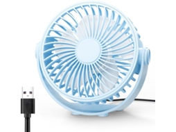 Ventilador De Mesa Portátil Com 3 Velocidades E Oscilação 120 Graus.