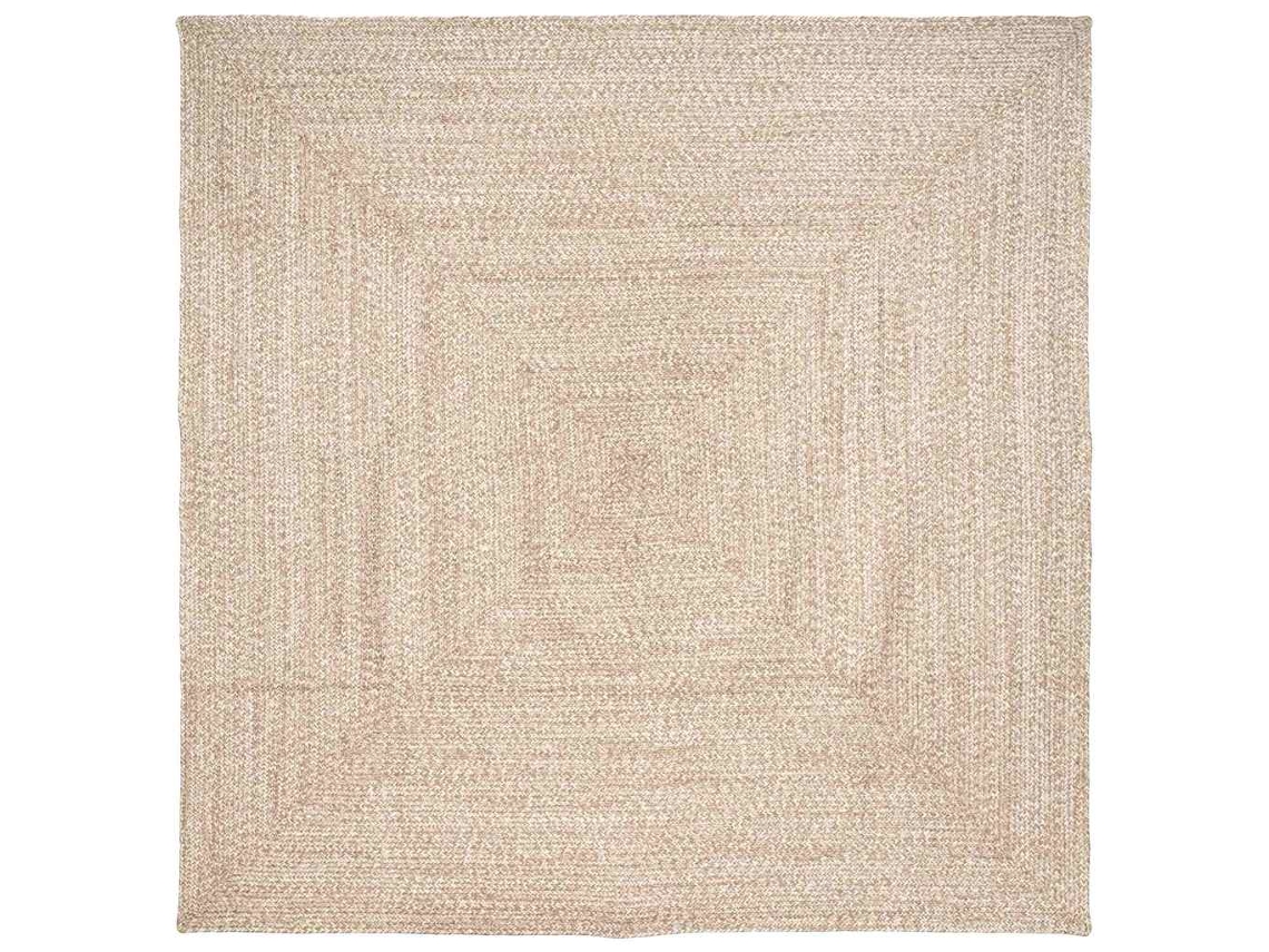 Conjunto 1 Tapete Moderno Vidaxl Castanho Juta (240 X 240 Cm)