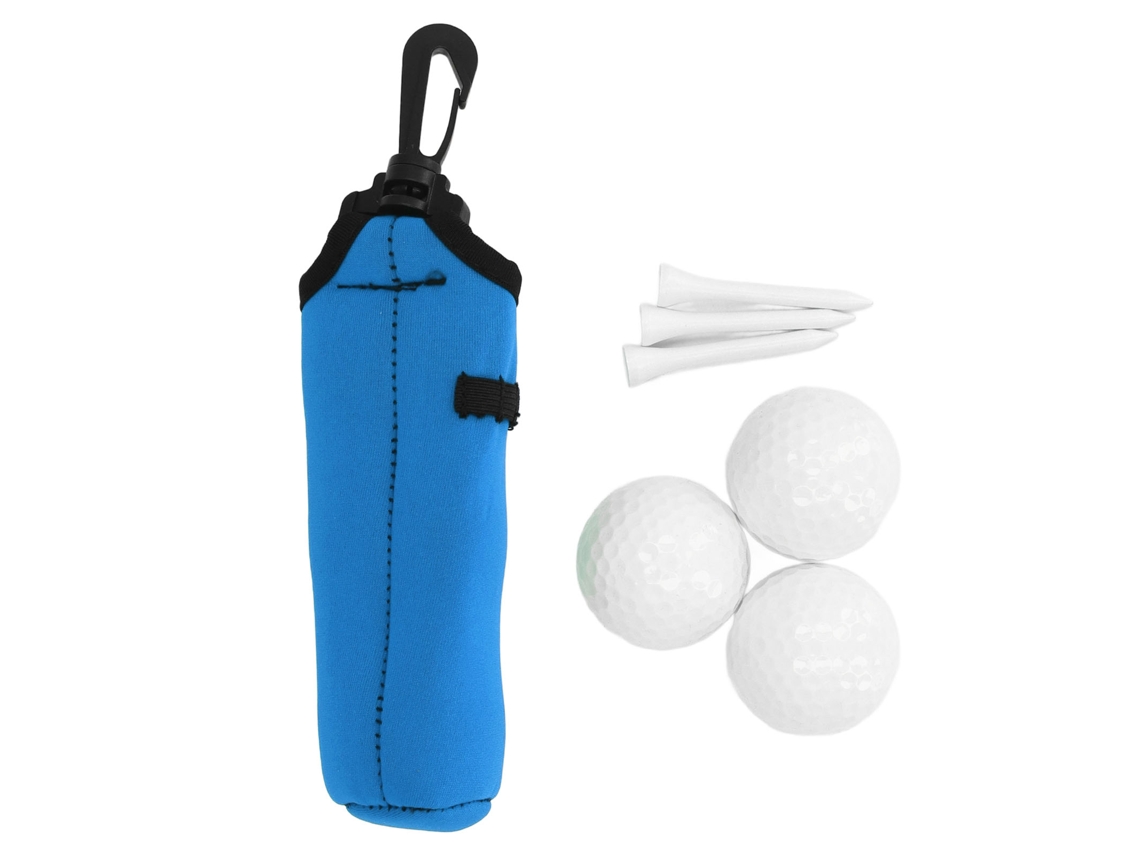 Bolsa Portátil para Bolas e Tees de Golfe de Neopreno com 3 Bolas e 3 Tees, Presente para Homem e Mulher, Vermelho | S/MARCA
