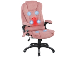Cadeira de Escritório com 6 pontos de massagem e aquecimento ZENCORE SERVICES, rosa, 65x71x110 120cm