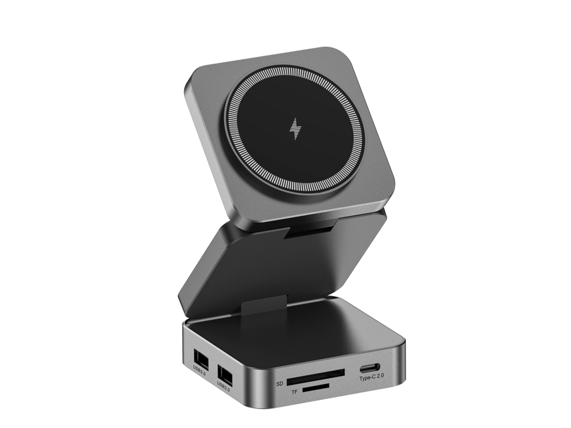 Docking Station EOOCOO com carregamento sem fio de 15W e base de conexão 10 em 1