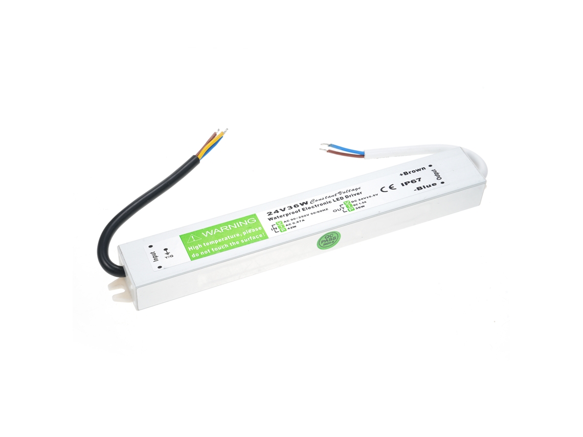 Fonte de alimentação LED IP67 à prova d'água 24V 250W transformador adaptador para fita LED iluminação externa | S/MARCA