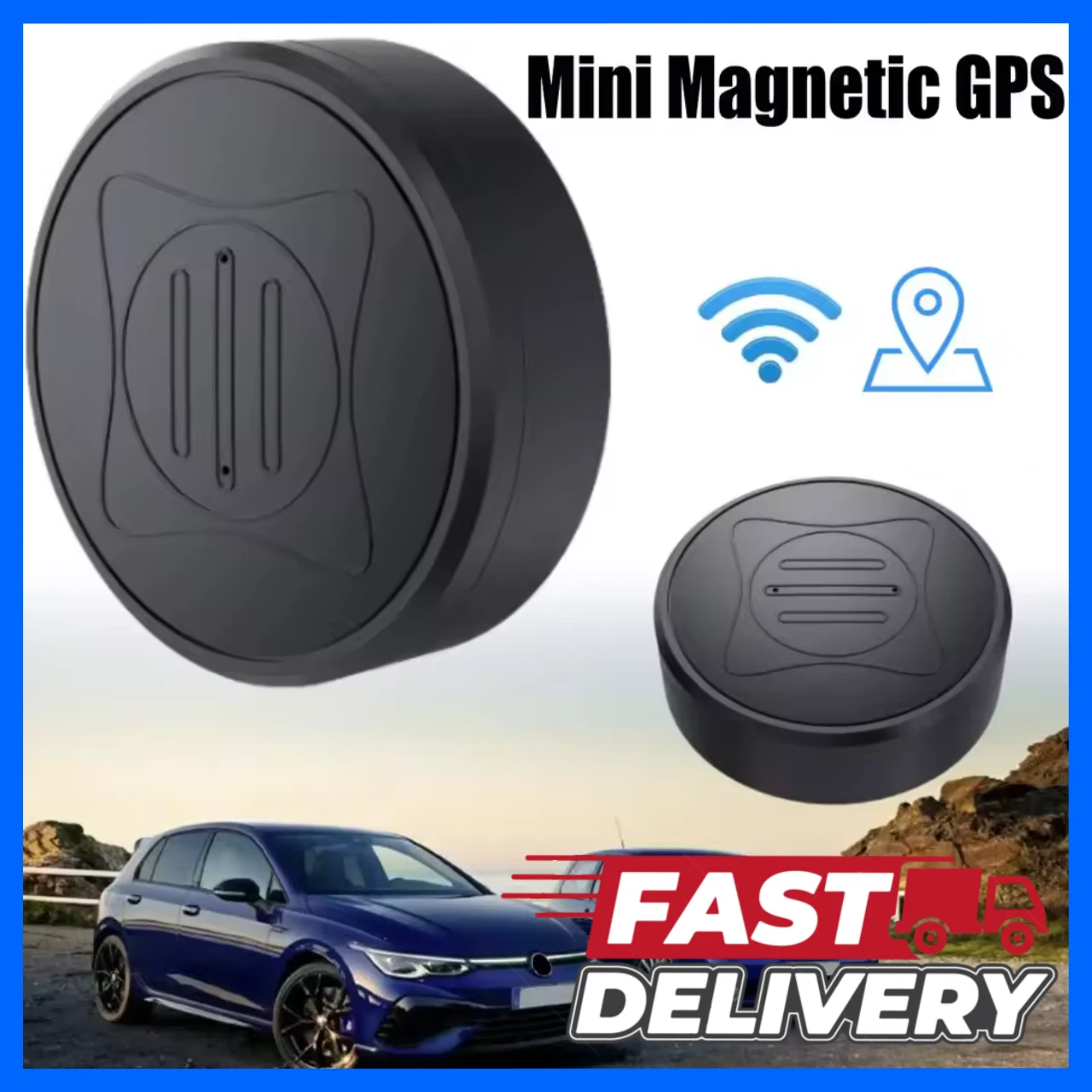 Mini dispositivo de rastreo GPS magnético Zeuxo con posicionamiento en tiempo real y batería de larga duración, resistente al agua.