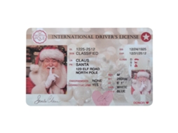 Licença De Motorista De Trineo De Papai Noel Perdida Nota Criativa