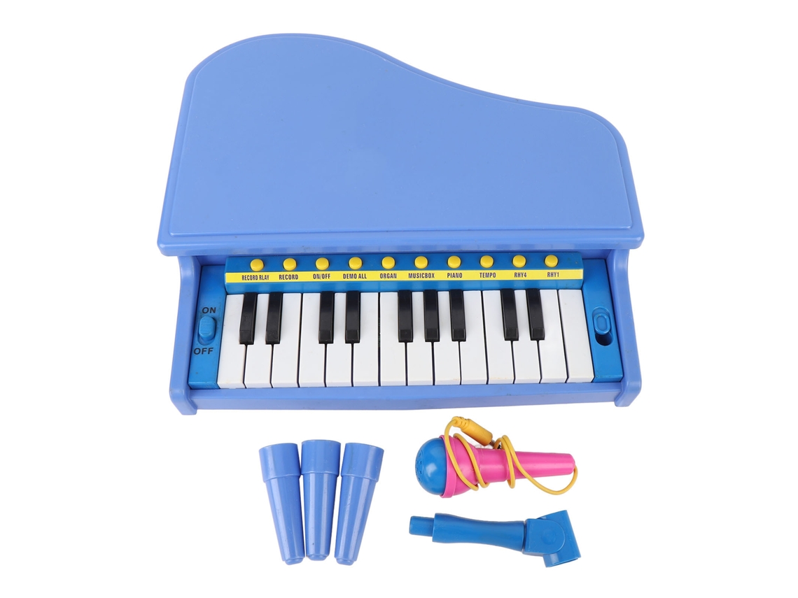 Mali teclado Piano Infantil 23 Teclas Abs Multifuncional com Microfone para Crianças
