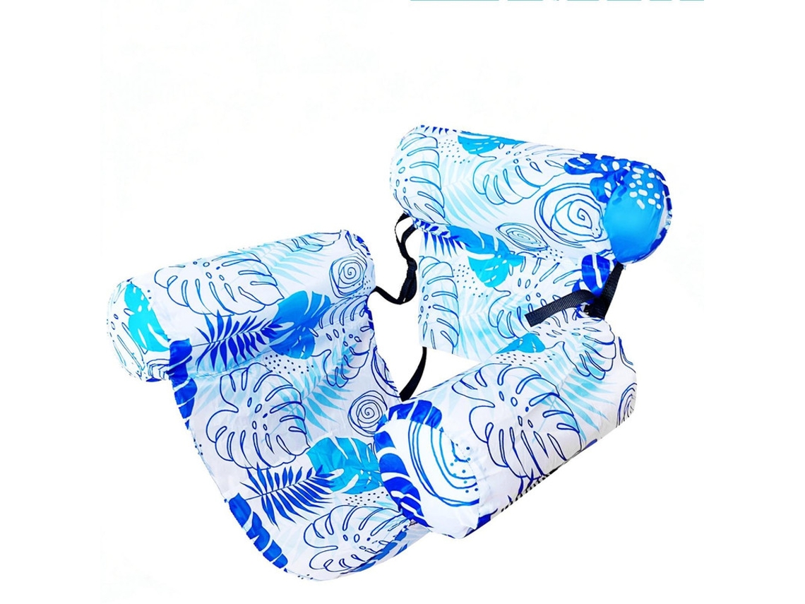Boia inflável dobrável AQUAFORGE, com encosto, espreguiçadeira portátil e brinquedo inflável