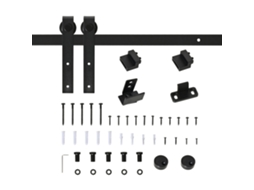 Sistema de porta de correr BTFORUS para porta simples em marrom carbono (183x0,6x18 cm)