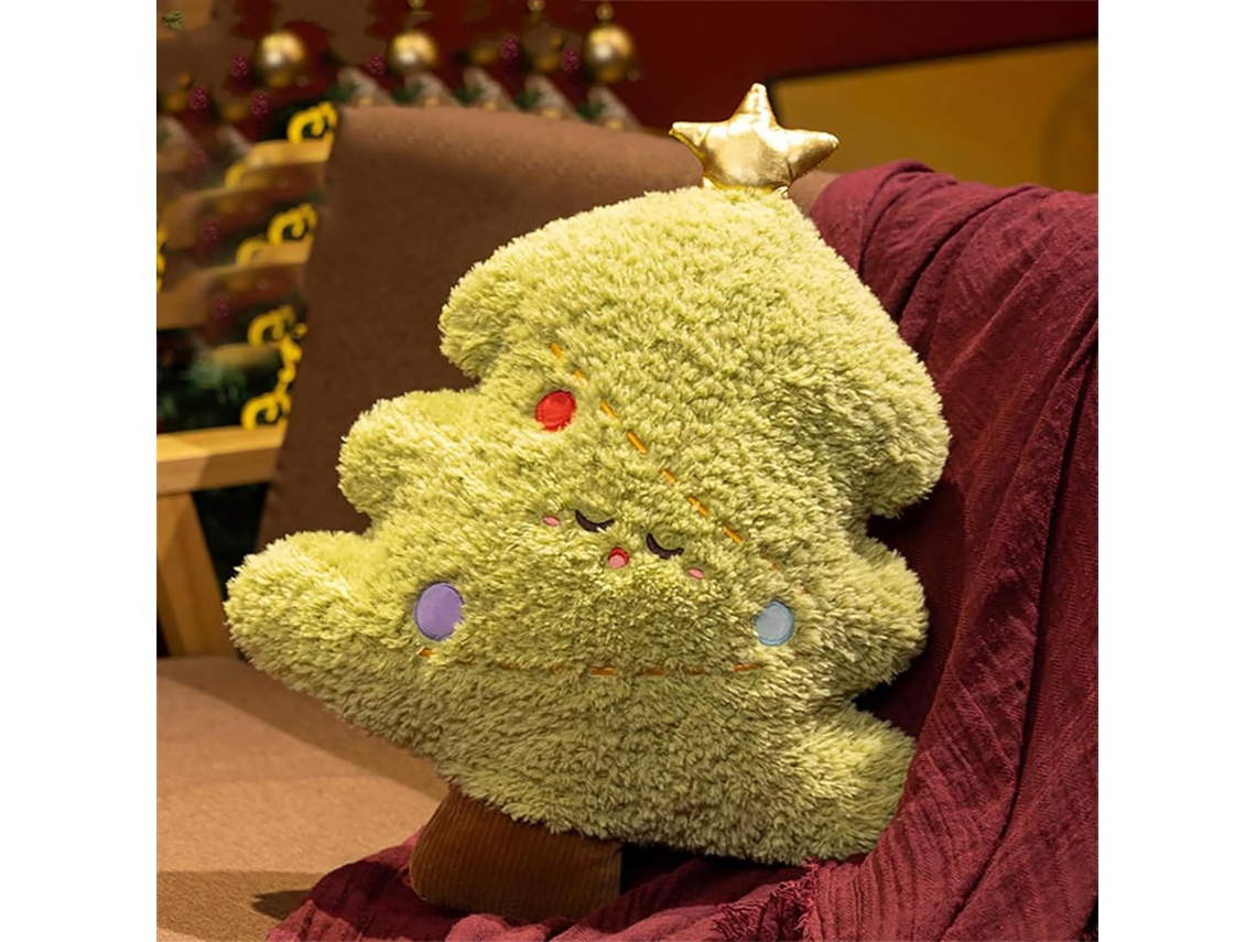 Almofada De Natal Em Formato Rena, 45 Cm, Com Árvore Fofa E Papai