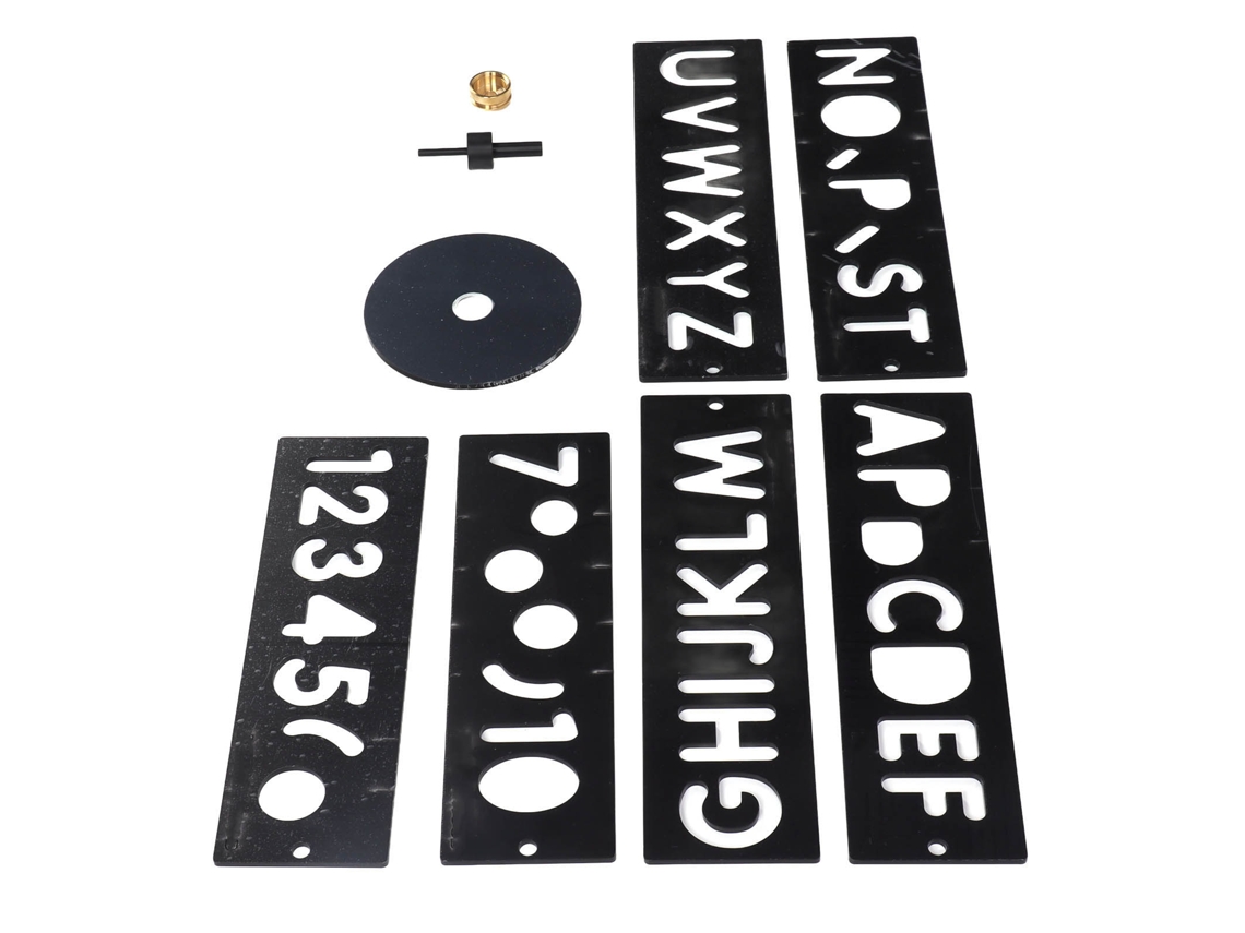 Conjunto De Sinalização Laxiscreed Com Gravação E Corte A Laser Para Painéis Leves