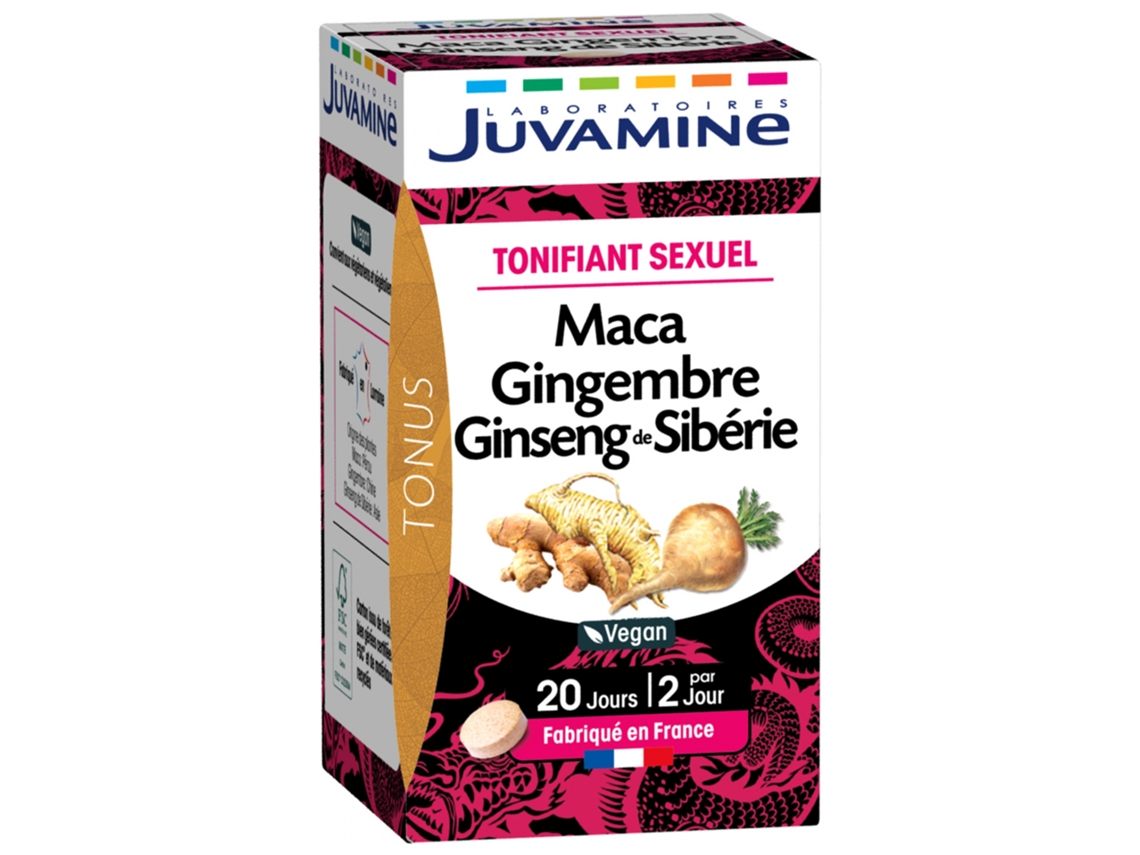 Maca Gengibre Ginseng 40 Comprimidos JUVAMINE Worten.pt
