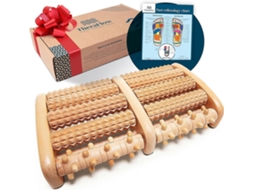 Massageador De Pés Theraflow Para Alívio Da Neuropatia E Fascite Plantar - Presentes Mães Pais, Madeira, D