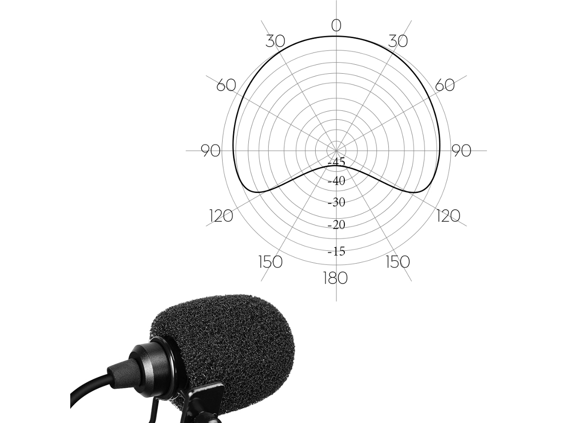 2026 micrófono Lavalier Comica de Clip Cardioide Con Conexión Xlr Y Alimentación Fantasma
