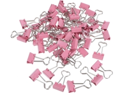 Clipes De Papel Em Formato Coração Rosa, 60 Peças De Metal
