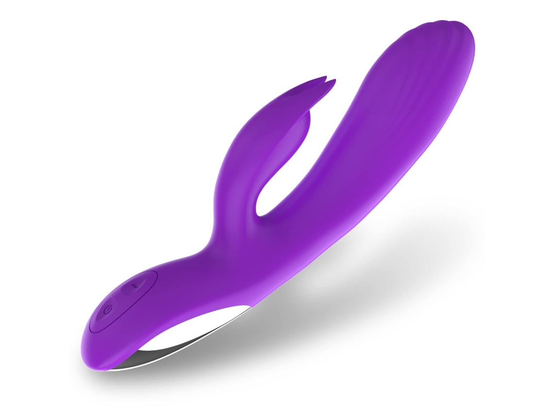 Vibrador De Massagem Prova Dgua De Cabea Dupla De 10 Frequncias Para Mulheres (roxo) Yizhood